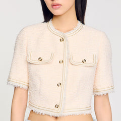 Sandro Women Short-sleeved tweed jacket