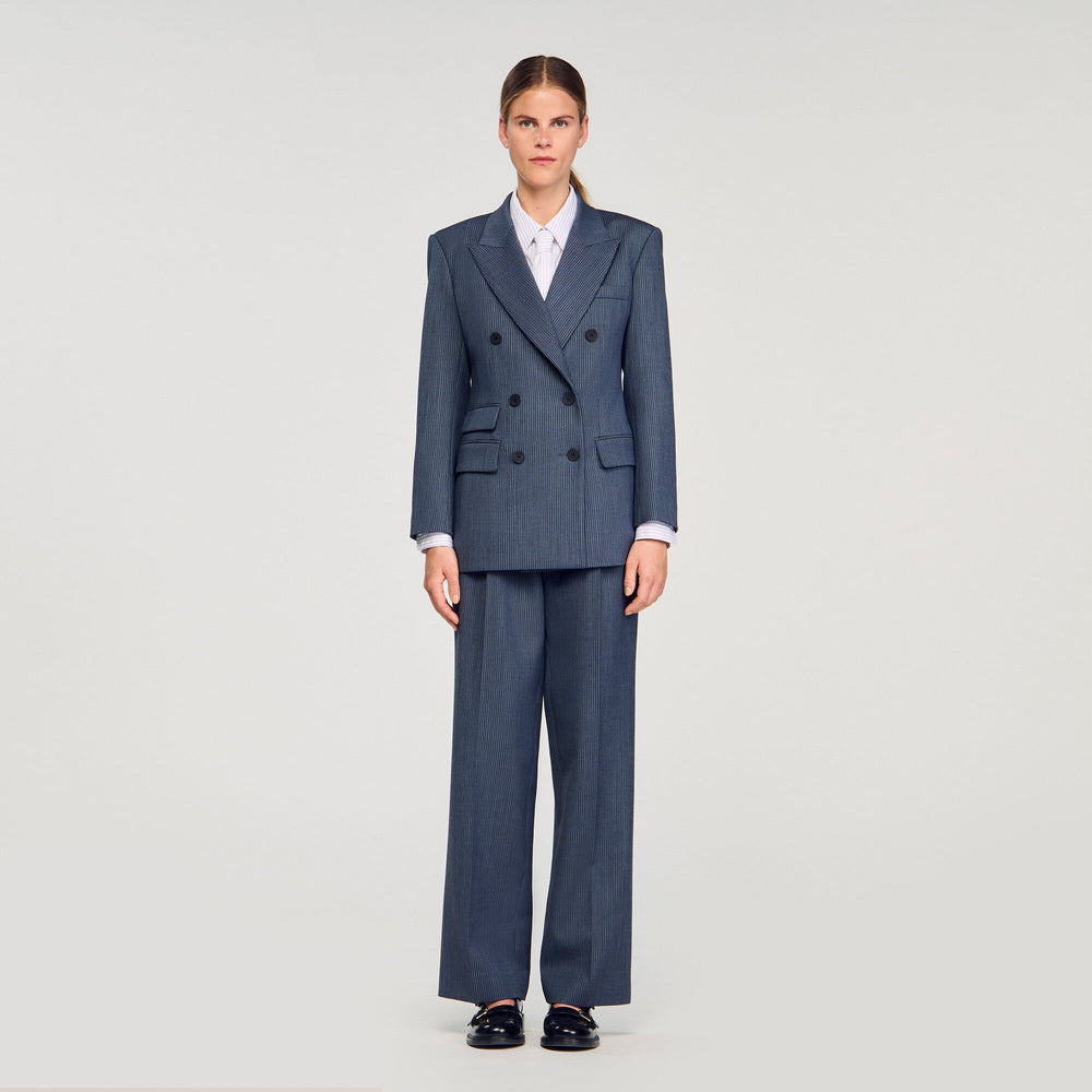 Sandro Women Striped tailored jacket