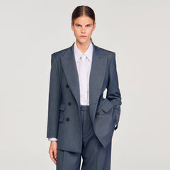 Sandro Women Striped tailored jacket