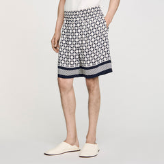 Sandro Men Square Cross flowy bermuda shorts