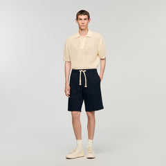 Sandro Men Elasticated waist cotton shorts