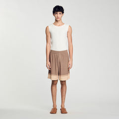 Sandro Men Patterned Flowy Bermuda shorts