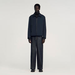 Sandro Men Quilted zip-up jacket