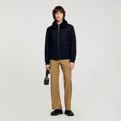 Sandro Men Wool aviator jacket
