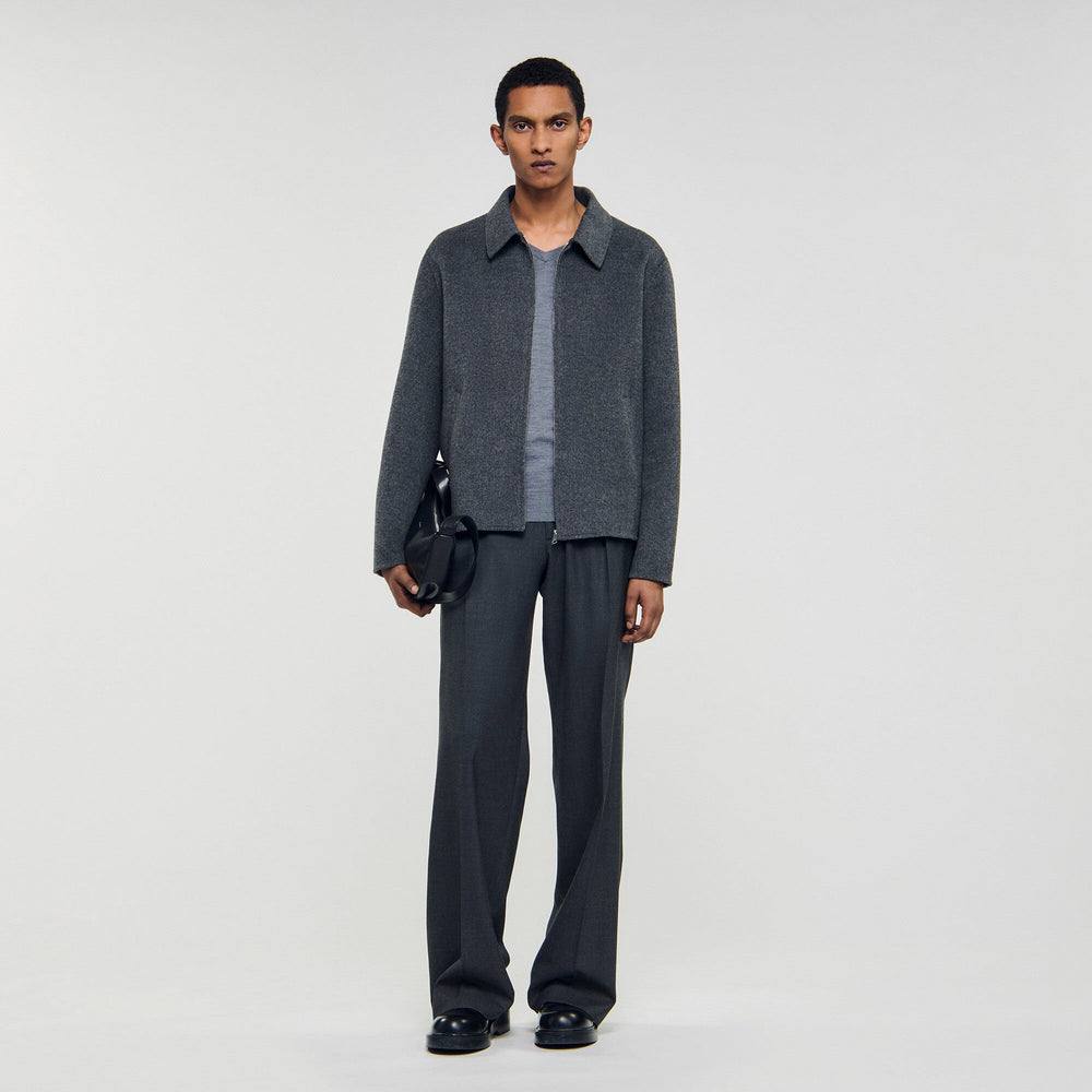 Sandro Men Double-faced wool jacket