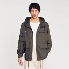 Sandro Men Hooded military parka