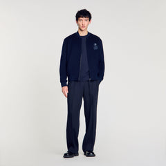 Sandro Men Double-faced snake-detail jacket