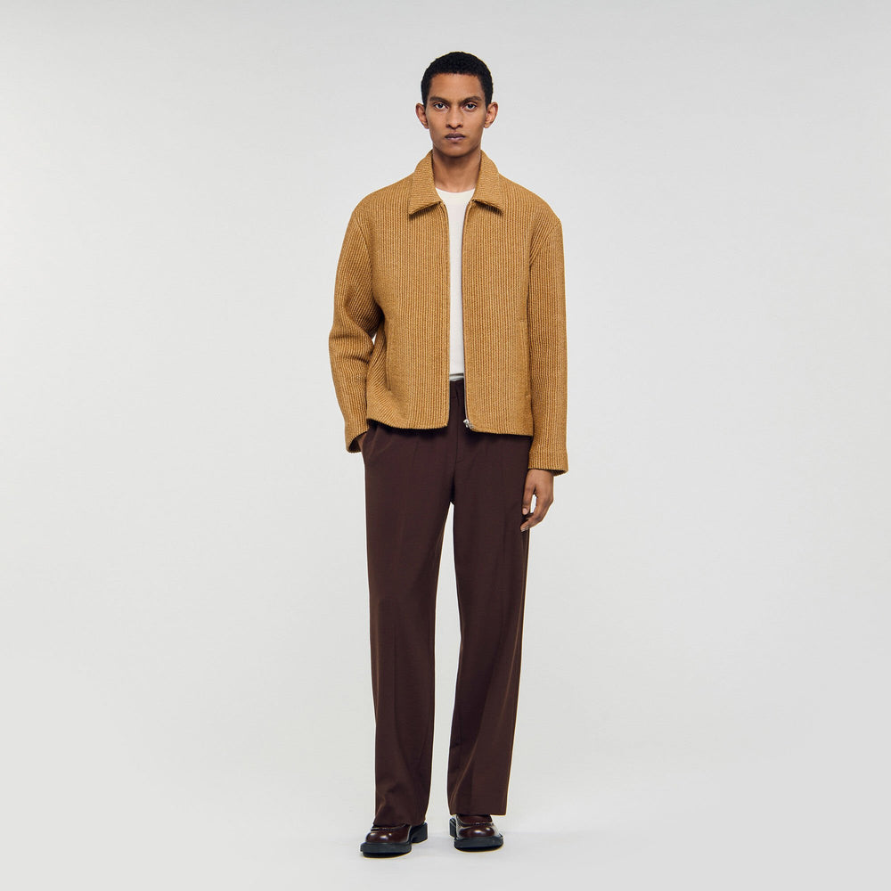 Sandro Men Woven raffia jacket