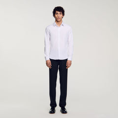 Sandro Men Fitted stretch cotton shirt