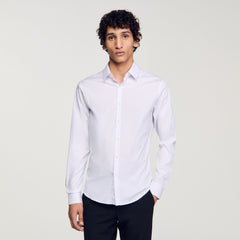Sandro Men Fitted stretch cotton shirt