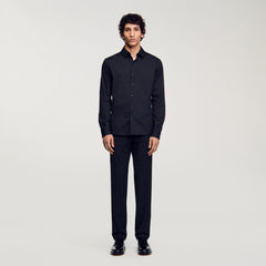 Sandro Men Fitted stretch cotton shirt