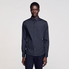 Sandro Men Fitted stretch cotton shirt