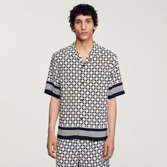 Sandro Men Square Cross short-sleeved shirt