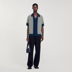 Sandro Men Short-sleeved patterned shirt