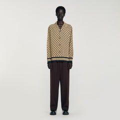 Sandro Men Printed loose-fit shirt
