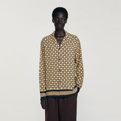 Sandro Men Printed loose-fit shirt