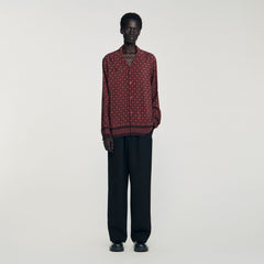 Sandro Men Printed loose-fit shirt