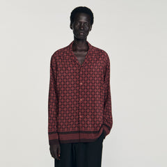 Sandro Men Printed loose-fit shirt
