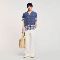Sandro Men Floral motif shirt