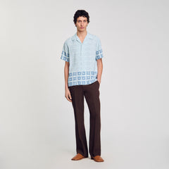 Sandro Men Floral motif shirt