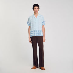 Sandro Men Floral motif shirt