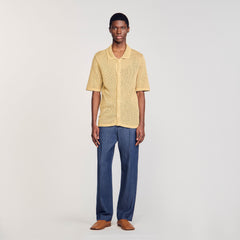 Sandro Men Crochet shirt