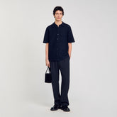 Sandro Men Waffled shirt