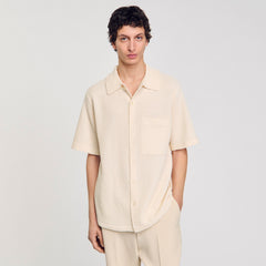 Sandro Men Waffled shirt