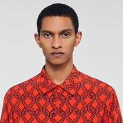 Sandro Men Loose-fit rope print shirt