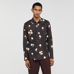 Sandro Men Floral print linen shirt