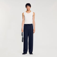Sandro Men Elasticated wide-leg trousers