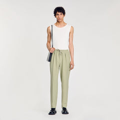 Sandro Men Elasticated straight-leg trousers