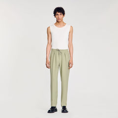 Sandro Men Elasticated straight-leg trousers