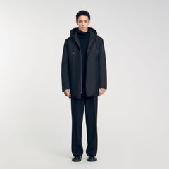 Sandro Men Hooded parka with zip