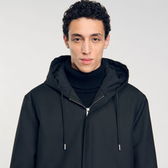 Sandro Men Hooded parka with zip