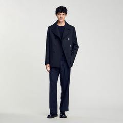Sandro Men Wool blend peacoat