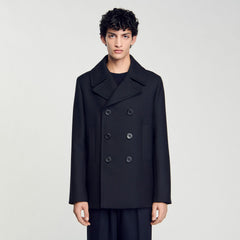 Sandro Men Wool blend peacoat