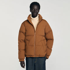 Sandro Men Hooded puffer with high collar