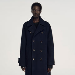 Sandro Men Double-breasted wool coat