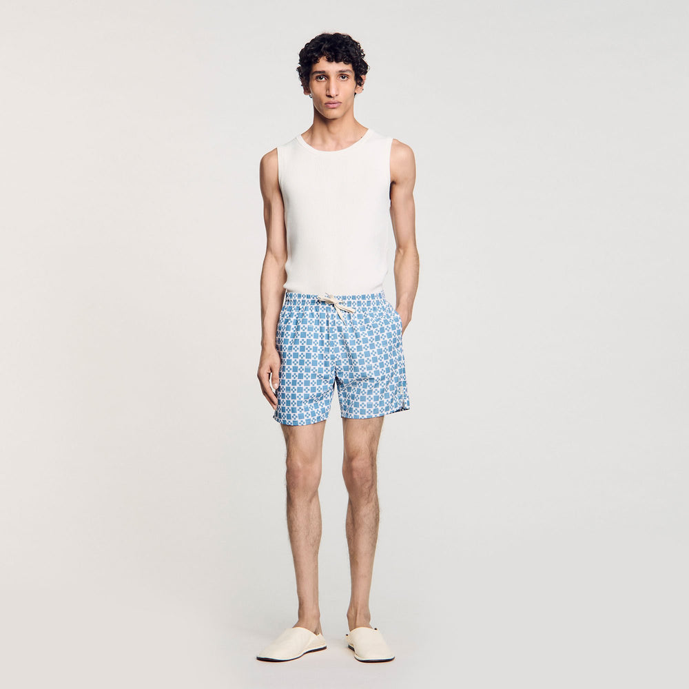 Sandro Men Square Cross swim shorts