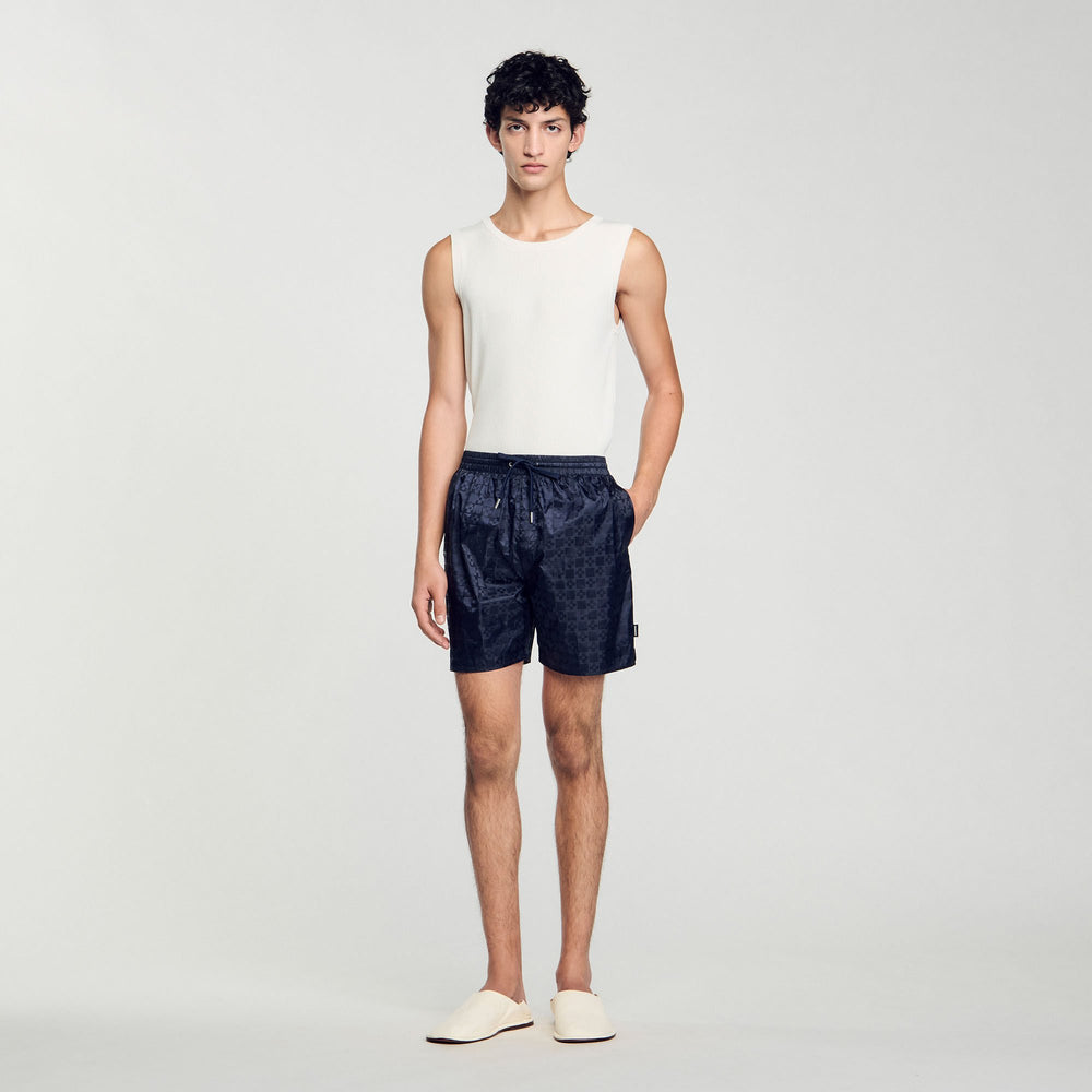 Sandro Men Square Cross swim shorts