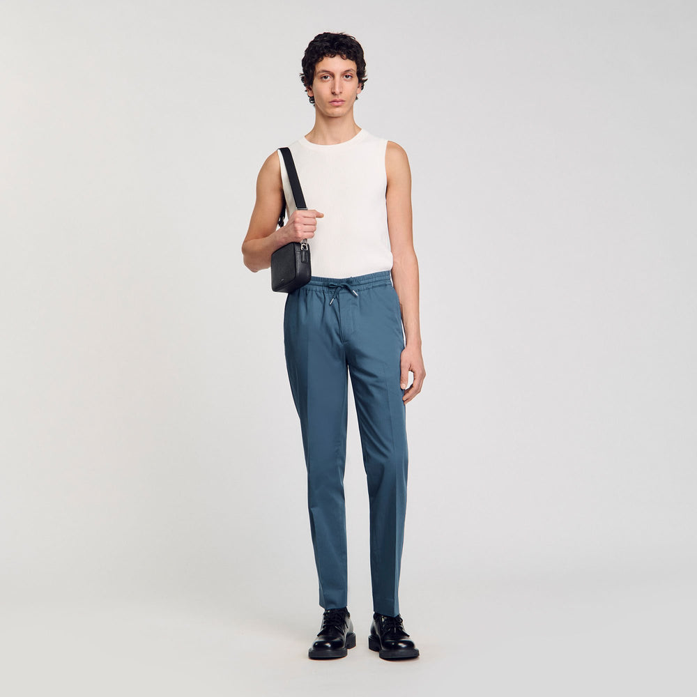 Sandro Men Elasticated straight-leg trousers