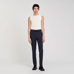 Sandro Men Elasticated straight-leg trousers