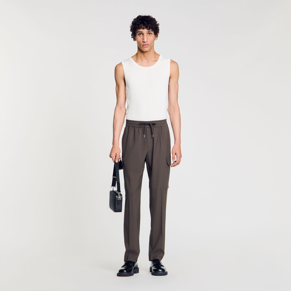 Sandro Men Elasticated cargo trousers