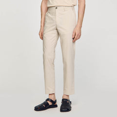 Sandro Men Cotton carrot-cut trousers