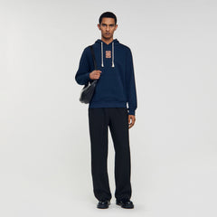 Sandro Men Leather patch sweatshirt