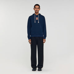 Sandro Men Leather patch sweatshirt