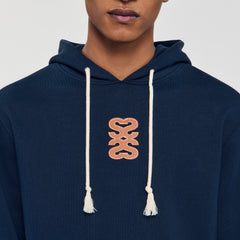 Sandro Men Leather patch sweatshirt