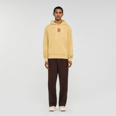 Sandro Men Leather patch sweatshirt