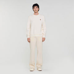 Sandro Men Oversized sweatshirt with leather patch